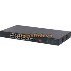 Switch PoE 16 port (hỗ trợ 2 cổng Uplink 1G + 2 cổng quang) unmanaged. Kabe Vision KX-SW1618F-135